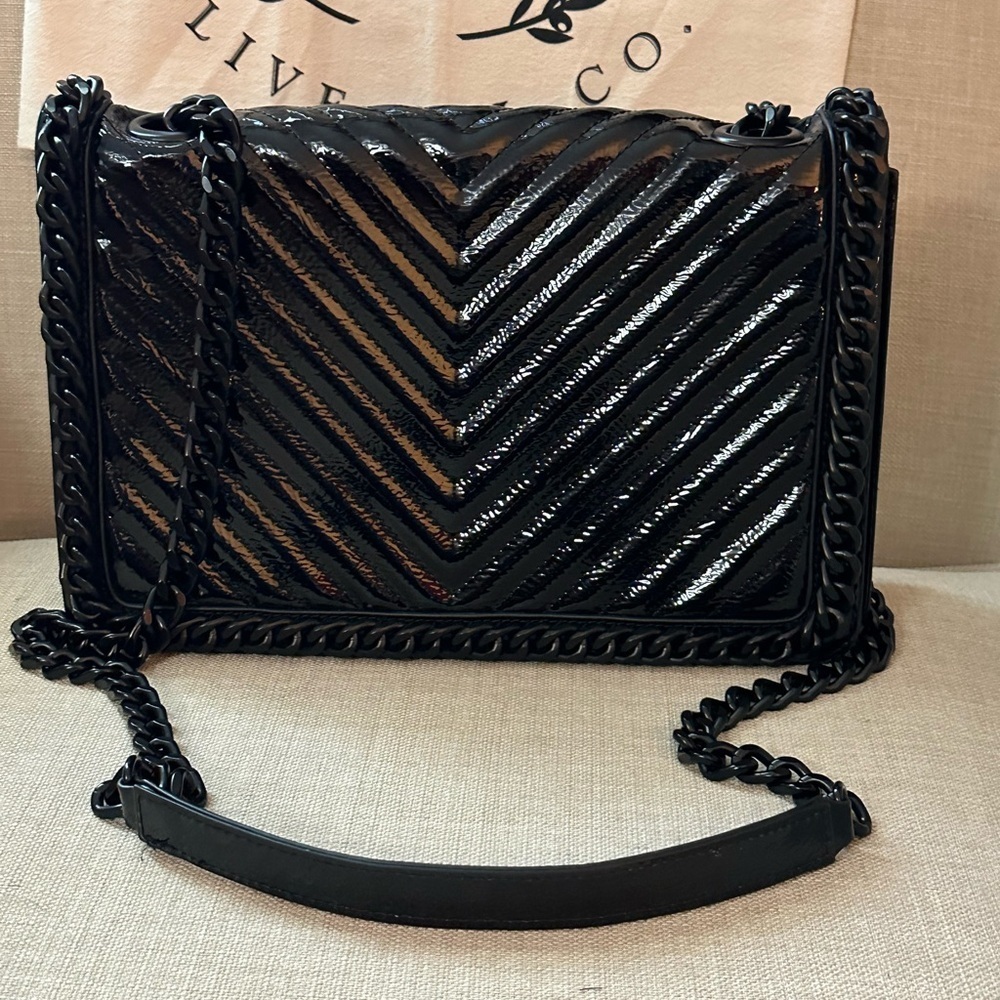 Aldo Black Chevron Crossbody Bag